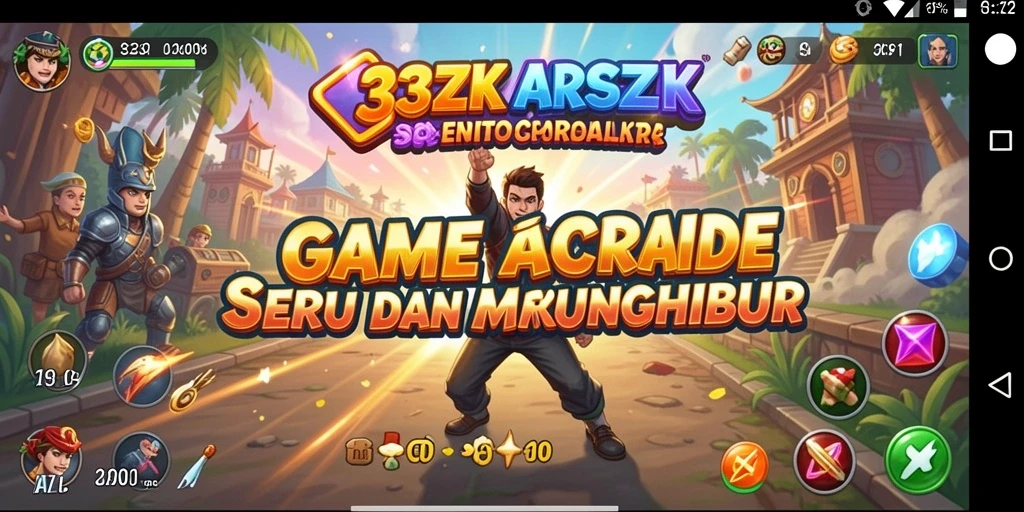 Tangkapan layar gameplay 33ZK yang penuh warna dan menarik.