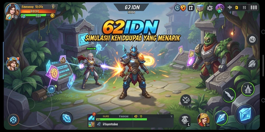 Screenshot gameplay dari 62IDN menampilkan karakter dan lingkungan virtual.