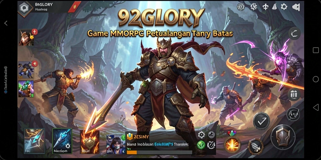 Tampilan gameplay menakjubkan di dunia MMORPG 92GLORY.