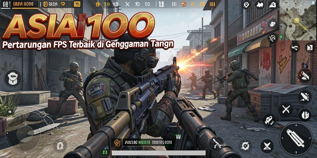 Tampilan intens pertempuran di ASIA100 dengan grafis memukau.