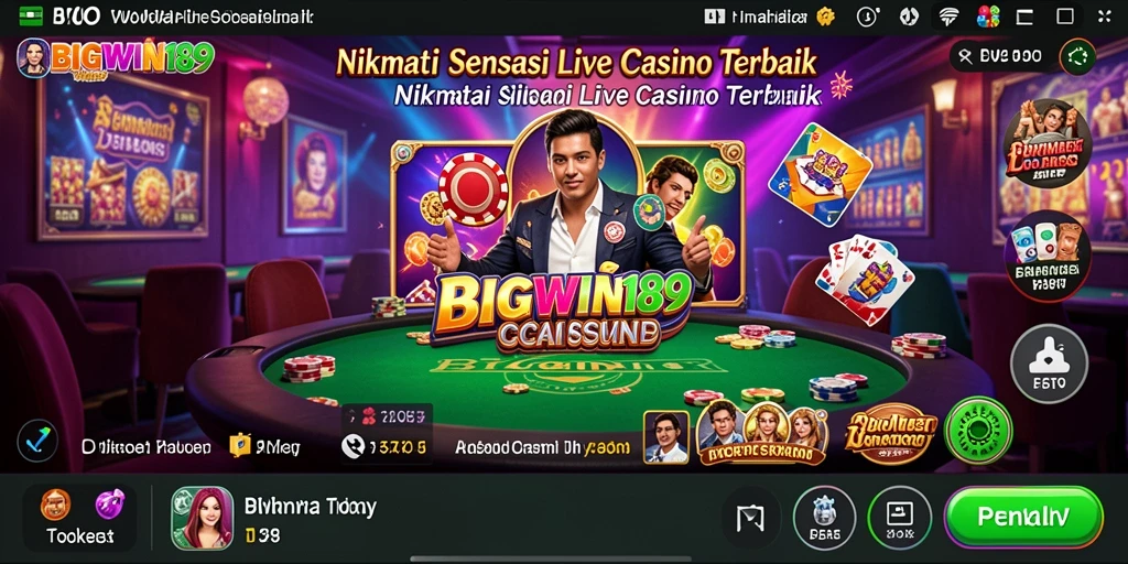 Tampilan gameplay Live Casino yang memikat dan interaktif.