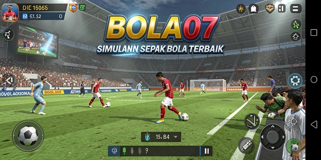 Tampilan gameplay BOLA07 yang menakjubkan dan mendebarkan.