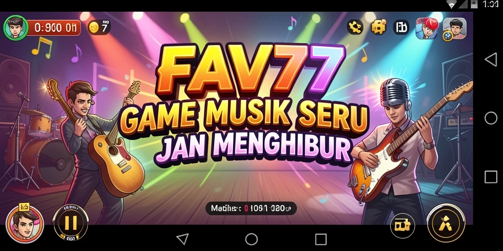 Tampilan screenshot FAV77 menampilkan gameplay seru dengan berbagai pilihan lagu.