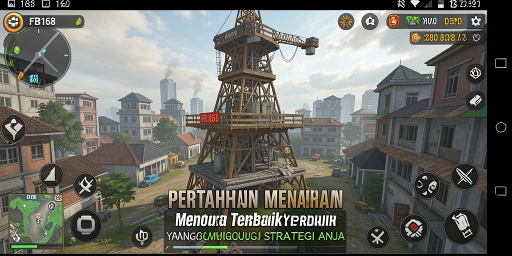 Tampilan gameplay FB168 yang mendebarkan dan penuh strategi Tower Defense.