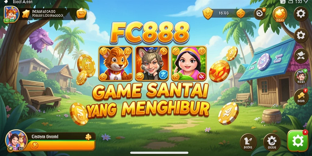 Tampilan menarik dari gameplay FC888 yang penuh warna dan seru.