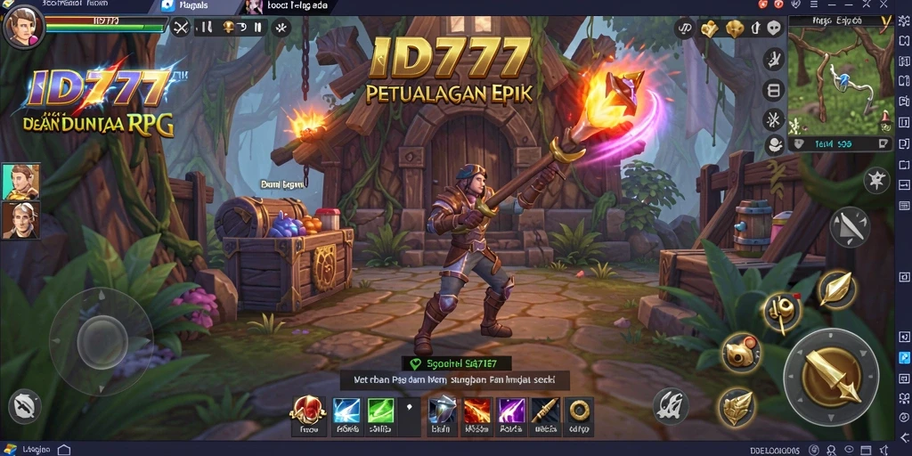 Screenshot gameplay <strong>ID777</strong> menunjukkan aksi pertarungan yang seru dan karakter yang unik.