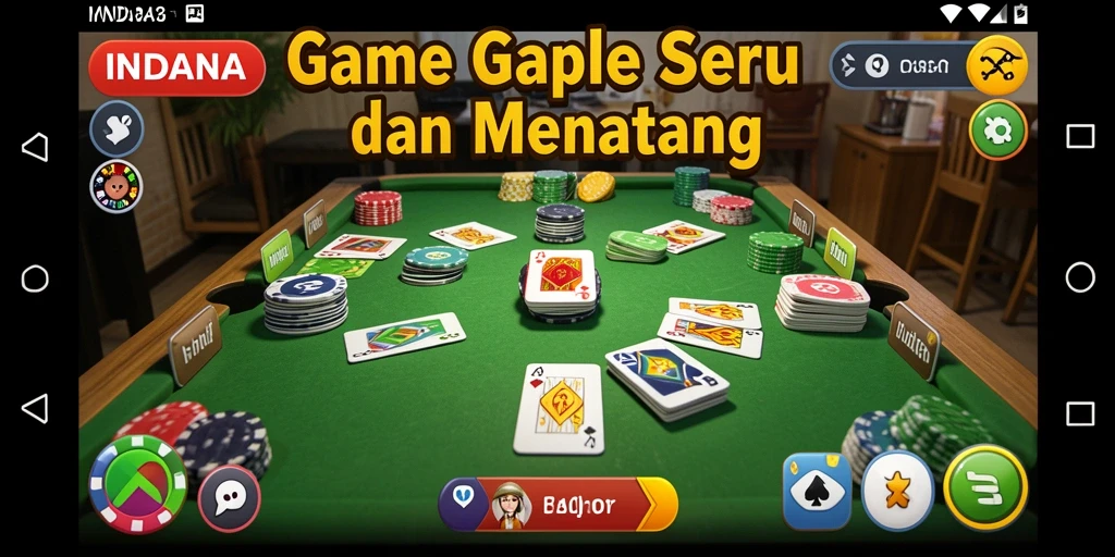 Tampilan permainan Gaple yang seru dan interaktif.