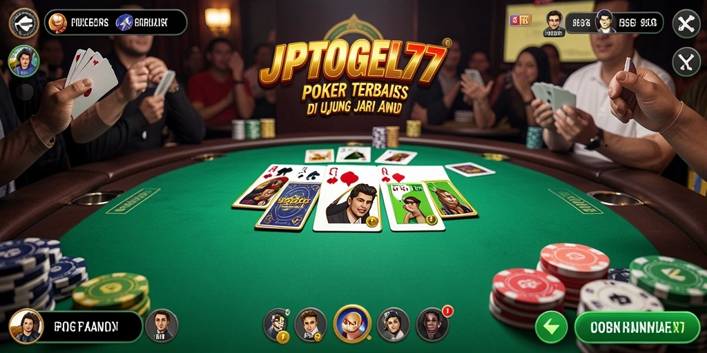 Tampilan gameplay Poker yang mengasyikkan di JPTOGEL77.