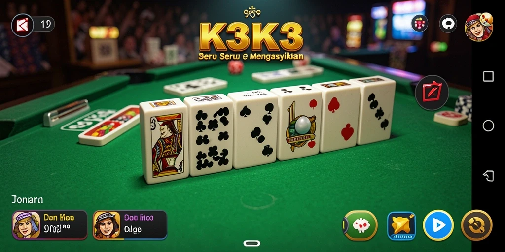 Tampilan gameplay seru dalam K3K3 dengan pemain aktif.