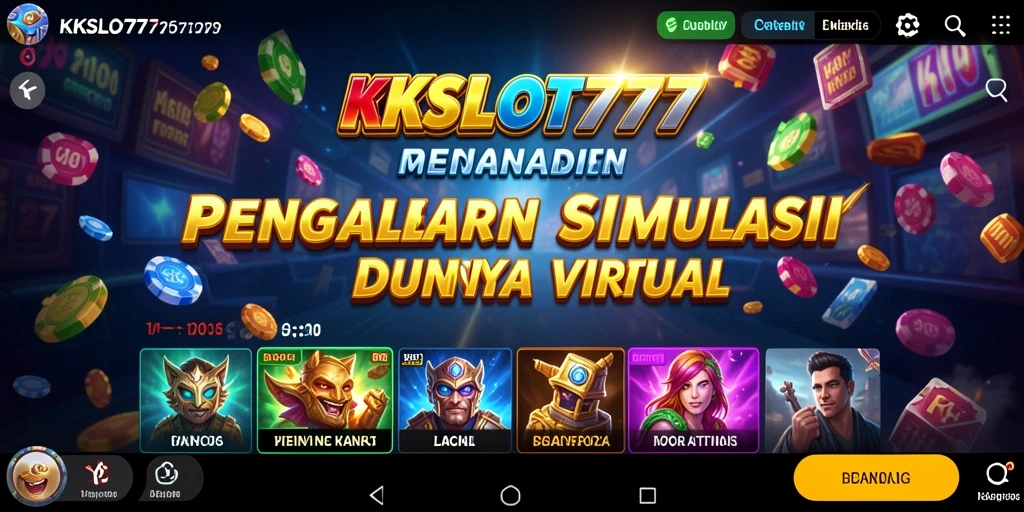 Tampilan gameplay KKSLOT777 dengan elemen simulasi yang mendalam dan interaktif.