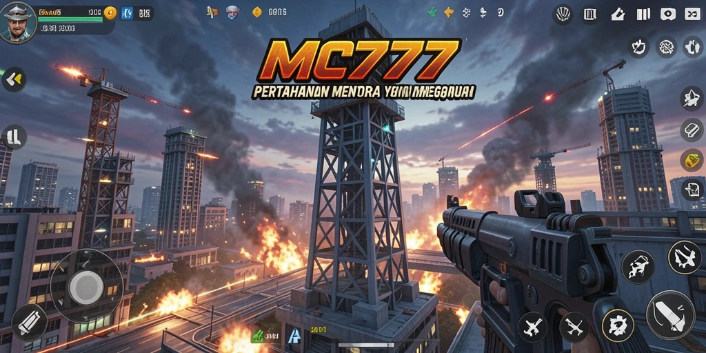 Tangkapan layar gameplay menegangkan dari MC777 di Tower Defense.