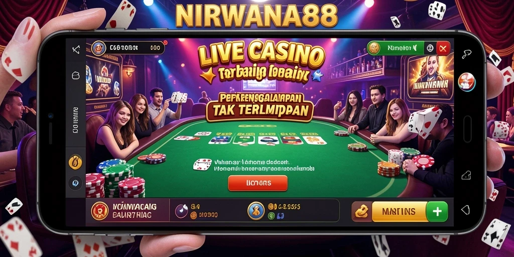 Tampilan gameplay NIRWANA88 yang memukau dalam suasana Live Casino.