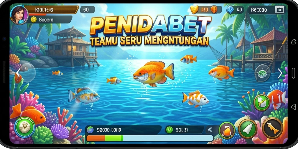 Tampilan gameplay seru di PENIDABET saat berburu ikan.