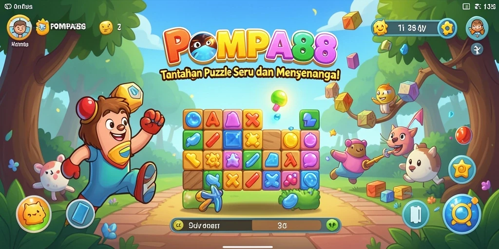 Screenshot gameplay POMPA88 dengan tantangan Puzzle yang menarik.