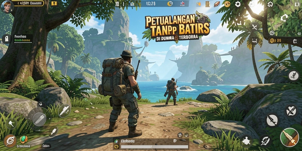 Screenshot menunjukkan petualangan seru di dunia luas QQRP.