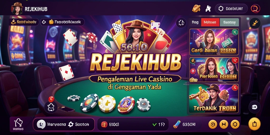 Tampilan gameplay Live Casino yang menarik di REJEKIHUB dengan dealer langsung.