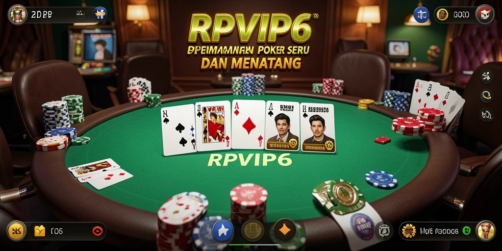 Tampilan gameplay poker yang mengasyikkan di RPVIP6.