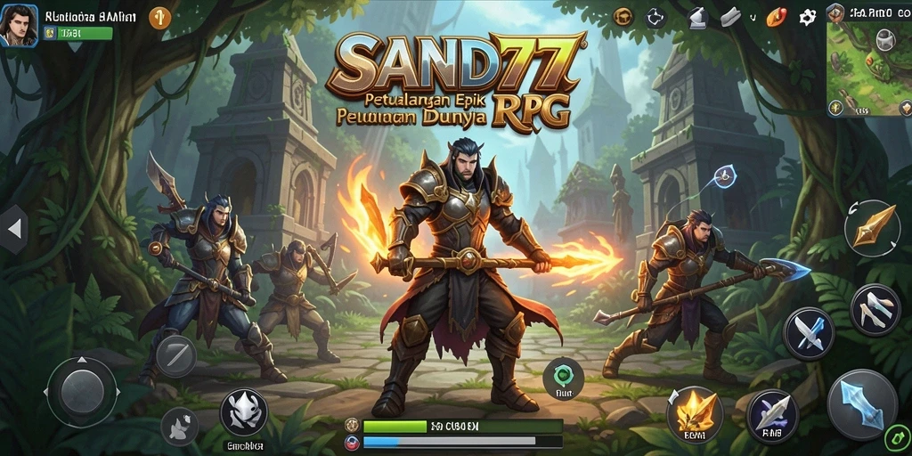 Tampilan gameplay SAND77 yang mengesankan dalam dunia RPG.