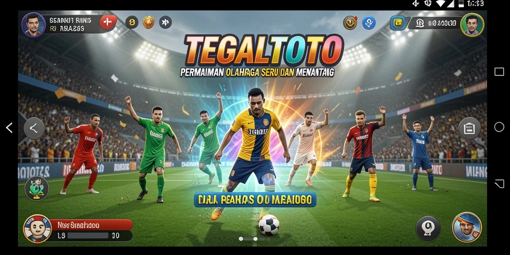 Screenshot gameplay TEGALTOTO menunjukkan aksi seru dalam pertandingan olahraga.
